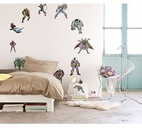 Komar Marvel 14742h Sticker Mural Marvel Comics Collection - 100 x 70 cm (Largeur x Hauteur) - 11 pièces - Caption Amérique, Hulk, Spiderman, Deco, Sticker Mural, décoration Murale, Chambre d'enfant