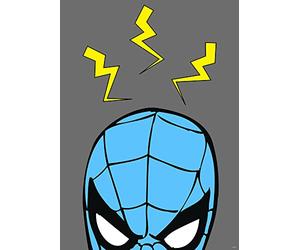 Komar Marvel PowerUp Spider-Man Sense Sticker mural décoratif pour chambre d'enfant Motif Spider-Man Sense 50 x 70 cm