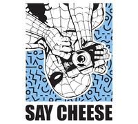 Komar Marvel Spider-Man Say Cheese Blue Tableau mural pour chambre d'enfant 40 x 50 cm