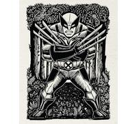 Komar Marvel Wolverine Lino-Cut Tableau mural pour chambre d'enfant 40 x 50 cm