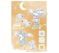 Komar Mickey Mouse 14109h Sticker Mural Disney Counting Sheeps - 50 x 70 cm (Largeur x Hauteur) - 15 pièces - Mickey Mouse - Autocollant décoratif, Autocollant Mural, décoration Murale pour Chambre