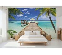 Komar Papier Papier Peint Chambre Séjour Tropical Île XXL 368x254 cm Murale