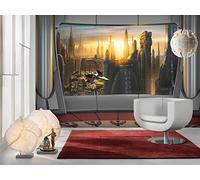 Komar Papier Peint de Photo, 368cm x 254cm, Star Wars Vue Coruscant