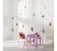 Komar Papier peint en vinyle - Disney Princesses Charmix - Dimensions : 212 x 250 cm - 1 rouleau de 4 bandes