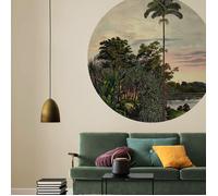 Komar Papier peint intissé 125 x 125 cm Disney Dot Vintage Paysage Sticker mural
