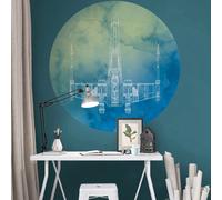 Komar Papier peint intissé 125 x 125 cm Star Wars Dot X-Wing Sticker mural