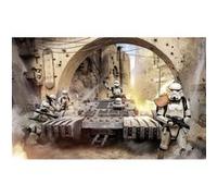 KOMAR Papier Peint intissé panoramique Tanktrooper et stormtroopers à l'attaque - Star Wars 400X250CM Multicolors G