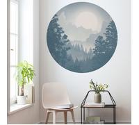 Komar Papier peint non tissé 125 x 125 cm Disney Dot Blue Valley Sticker mural