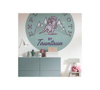 Komar Papier Peint numérique Photo Intissé Star Wars Explore Hoth Tauntaun 125 x 125 cm Sticker rond