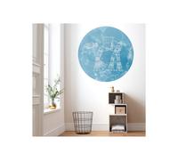 Komar Papier Peint numérique Photo Intissé Star Wars Véhicule TB-TT 125 x 125 cm Autocollant rond