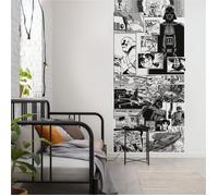 Komar Papier Peint numérique Photo Star Wars Manga BD noir et blanc Dark Vador 250 x 100 cm Intissé