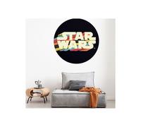 Komar Papier Peint numérique Photo sur Intissé Star Wars Logo 125 x 125 cm Autocollant rond géant
