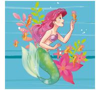 Komar - Papier Peint Panoramique Ariel Bleu, Rose Et Vert - Disney