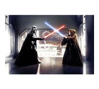 KOMAR Papier Peint panoramique intissé Vader vs. Kenobi Star Wars 300X200 CM Multicolors G