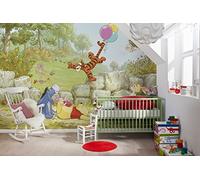 Komar Papier peint panoramique sur papier de Disney Winnie the Pooh Ballooning - Taille: 368 x 254 cm