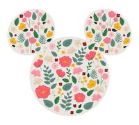 Komar Papier Peint Photo Intissé Disney Tête Mickey Fleurs 125 x 125 cm mural