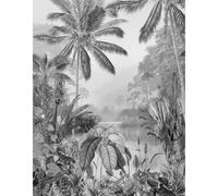 Komar Papier peint photo Lac Tropical Black & White 200x270 cm