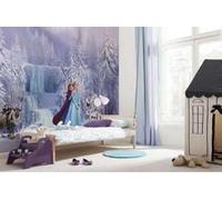 Komar Papier peint photo non tissé La Reine des Neiges Forest, dimensions 336 x 240 cm, pour chambre d'enfant, fille, Elsa, Olaf, La Reine des Neiges, 7 panneaux, largeur de la piste 50 cm