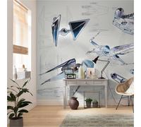 Komar DX8-078 Star Wars Blueprint Light Papier peint en non-tissé pour chambre d'enfant Motif Blueprint Light 400 x 280 cm