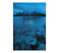 Komar Peinture murale Word Lake Silence Blue - 50 x 70 cm Sans cadre - Pure Boutique