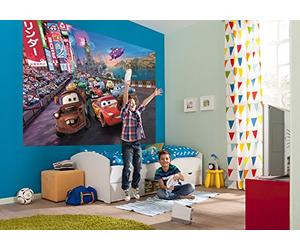Komar Photo Murale sur Papier, 254cm x 184cm, Disney Pixar Course Voitures