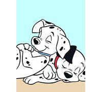 Komar Poster d'art, 30cm x 40cm, 101 Dalmatiner Cuddle