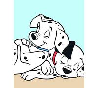 Komar Poster d'art, 40cm x 50cm, 101 Dalmatiner Cuddle