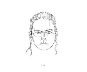 Komar Poster d'art, 40cm x 50cm, Star Wars Classique Forcer Visages Rey