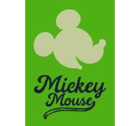 Komar Poster d'art, 50cm x 70cm, Mickey Mouse Tête Vert