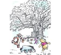 Komar Poster d'art Mural, 30cm x 40cm, Aire de Jeux Winnie Pooh