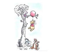 Komar Poster d'Art Mural, 30cm x 40cm, Winnie Pooh Tiens Bon