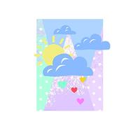 Komar Poster d'art Mural, 40cm x 50cm, Nuages Winnie Pooh