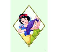 Komar Poster d'Art Mural, 50cm x 70cm, Blanche-Neige et Dopey