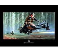 Komar Poster d'Art Mural, 70cm x 50cm, Star Wars Classique RMQ Endor Speeder