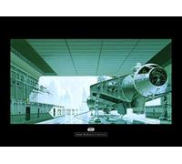 Komar Poster d'art Mural, 70cm x 50cm, Star Wars Classique RMQ Navette Hangar