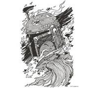 KOMAR Poster d'Art Star Wars Boba Fett Dessin - 40 x 50 cm Multicolors G