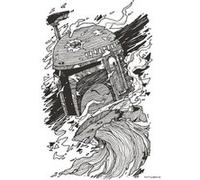 KOMAR Poster d'Art Star Wars Boba Fett Dessin - 50 x 70 cm Multicolors G