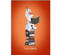KOMAR Poster Disney La Reine des Neiges 2 - Olaf cherche la vérité dans les livres 30 cm x 40 cm Multicolors G