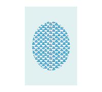 Komar Shelly Patterns Aqua - Taille : 50 x 70 cm Impression d'art (sans cadre) Pure Boutique