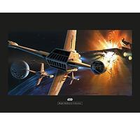 Komar Star Wars Classic RMQ Endor Orbit War - Taille : 70 x 50 cm Tableau mural (sans cadre)