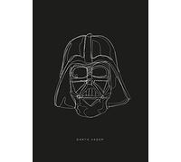 Komar Star Wars Lines Dark Side Vader - Taille : 50 x 70 cm Tableau mural (sans cadre)