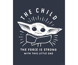 Komar Star Wars Mandalorian The Child Iconic WB-SW-008-40 x 50 cm, décoration murale, affiche d'art | Taille 40 x 50 cm, sans cadre | WB-SW-008-40 x 50, bleu, blanc