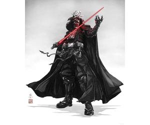 Komar Star Wars Vision Samouraï Dark Lord Décoration Murale pour Chambre d'enfant 40 x 50 cm