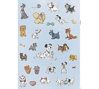 Komar Sticker Mural Disney Cats and Dogs - 50 x 70 cm (Largeur x Hauteur) - 27 pièces - Susi, Strolchi, Dalmatien, Deco, Sticker Mural, décoration Murale, Chambre d'enfant - 14099h