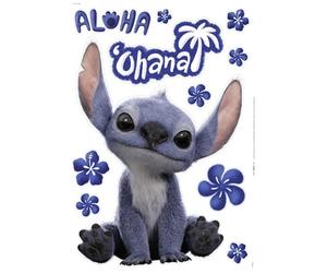 Komar Sticker mural Disney Lilo and Stitch Live Action Ohana - Dimensions : 50 x 70 cm - Décoration murale pour chambre d'enfant, Bleu