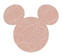 KOMAR Sticker Mural Géant - Tête De Mickey En Rose Multicolors G