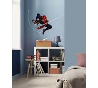 Komar Sticker mural Marvel Spider-Man Night - Dimensions : 50 x 70 cm - Décoration murale pour chambre d'enfant, Bleu, Rouge.