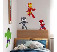 Komar Sticker mural Spidey and His Amazing Friends Power Group - Dimensions : 50 x 70 cm - Marvel - Pour chambre d'enfant, Coloré