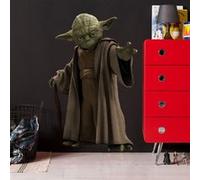 KOMAR Stickers géant Jedi Yoda Star Wars vue devant meuble rouge Rouge G