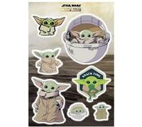 KOMAR Stickers Muraux géant Mandolorian Bébé Yoda Grogu -The Child Cluster- Star Wars 50 x 70 cm Multicolors G